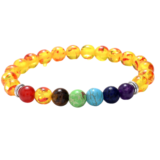 Sju Chakra Bead Armband Z279