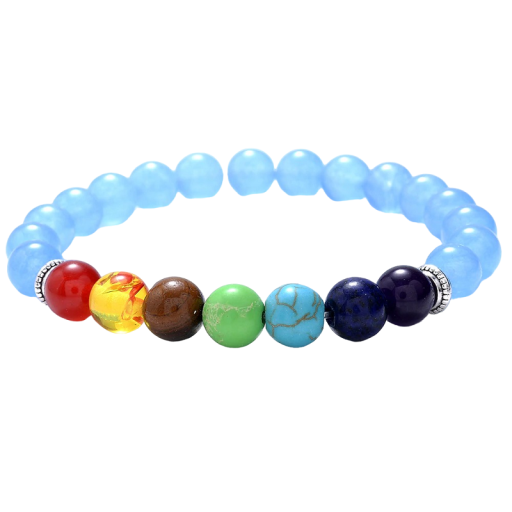 Sju Chakra Bead Armband Z283