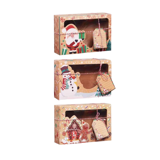 Julklappsask 22 x 15 x 7 cm 3 st