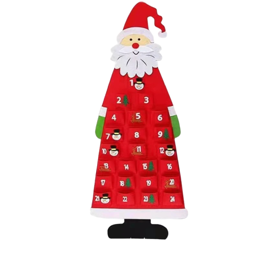 Adventskalender jultomten 115 x 45 cm