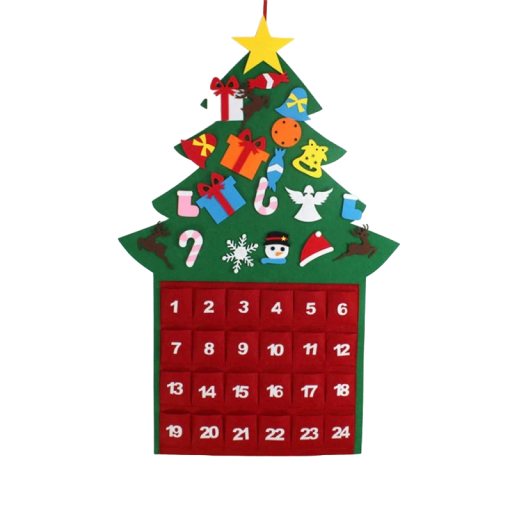 Adventskalender julgran 100 x 67,5 cm