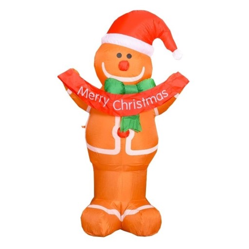 Uppblåsbar jul pepparkaksgubbe