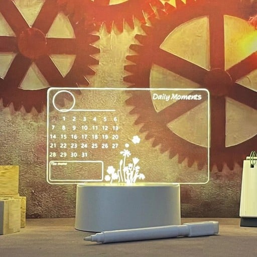 Akryl LED-tavla med kalender