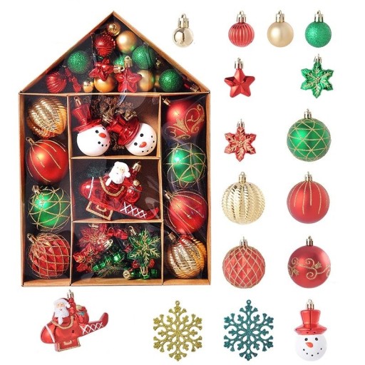 Set med juldekorationer 70 st H1167