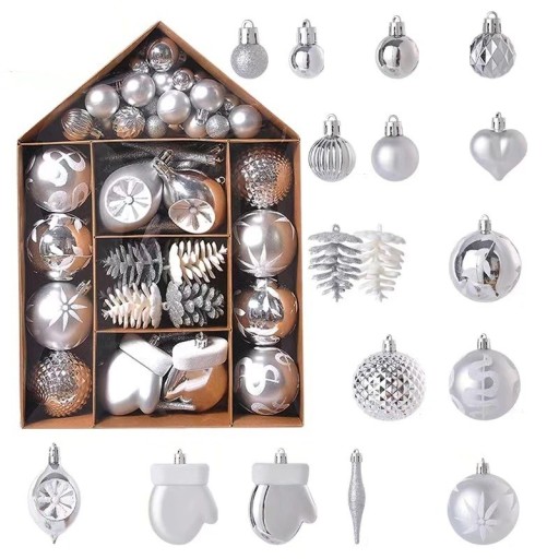 Set med juldekorationer 70 st H1169