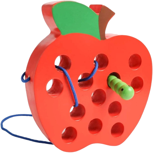 Trääpple för trådning