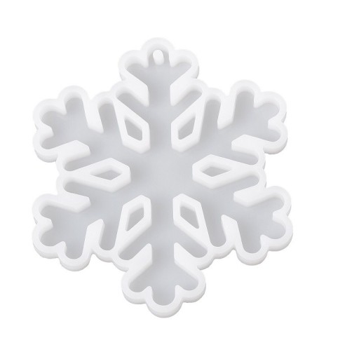Silikonform för dekorationer snöflinga 8,5 x 7,5 cm