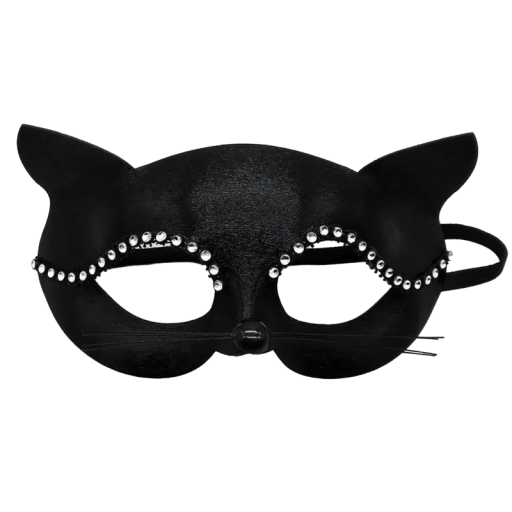 Kattmask med strass