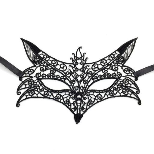 Spetsmask med rävmotiv