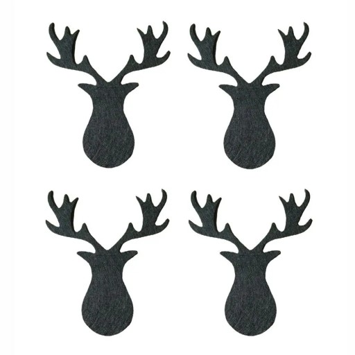 Julbestickfodral med renmotiv 4 st
