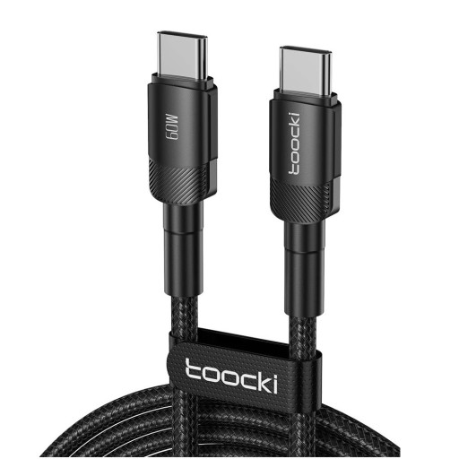 Toocki USB C 60W 3A 3m snabbladdningskabel