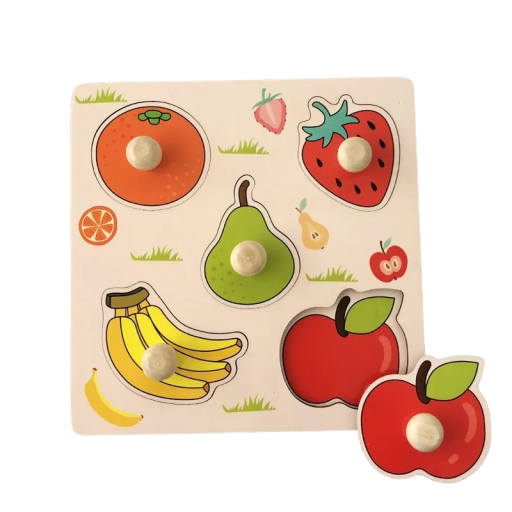 Montessori träskiva Frukter