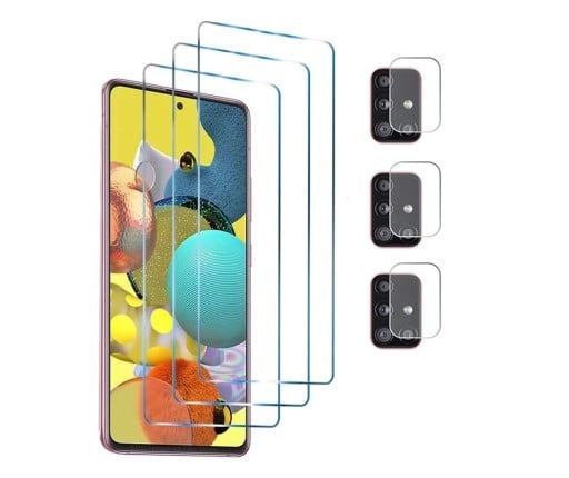Härdat glas för display och kamera till Samsung A54 5G 6 st