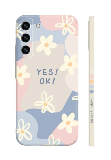 Silikonfodral till Samsung Galaxy A54, blommor