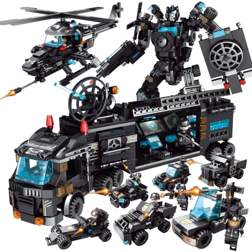 Byggsats 815 st - Lastbil, 8 minifigurer