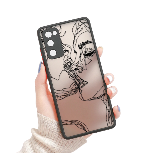 Matt transparent skal med kyssmotiv till Samsung Galaxy S23