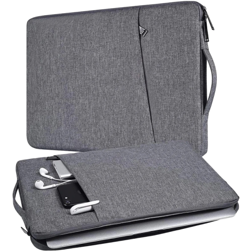 Laptopväska med sidficka för MacBook, Lenovo, Asus, Huawei, Samsung 16 tum, 39 x 28 x 2 cm