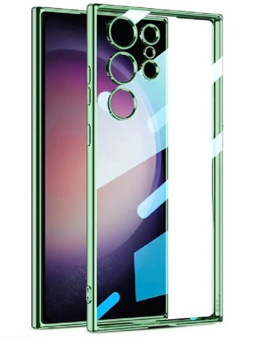 Transparent skal med metallram till Samsung Galaxy S23