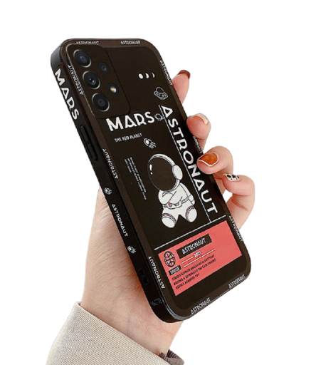 Skyddsfodral med astronauttema med rem för Samsung Galaxy S22 Ultra
