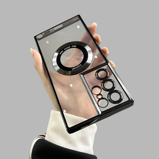 Transparent silikonfodral med MagSafe-stöd för Samsung Galaxy S22 Ultra