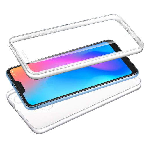 Dubbelsidigt transparent fodral med 360° skydd för Xiaomi Mi 10T