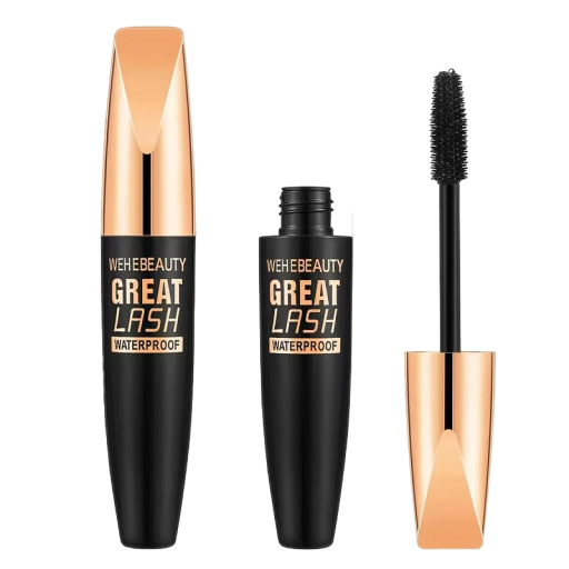 4D Lengthening Mascara Svart Snabbtorkande Vattenfast Mascara