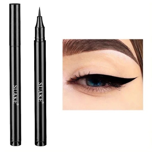 Tunn svart eyeliner Vattenfast eyeliner Matt eyeliner