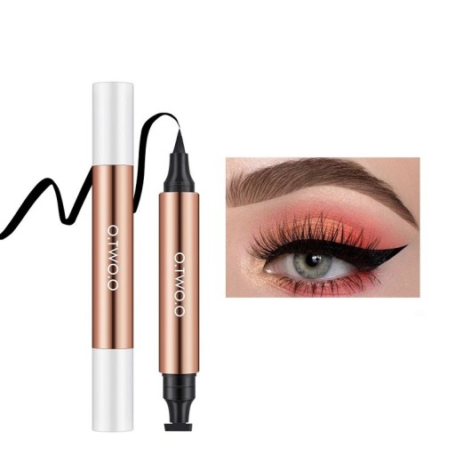 Dubbelsidig svart flytande eyeliner vattentät ögonpenna