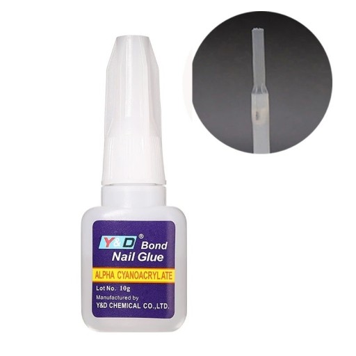 Transparent nail art lim Snabbtorkande lim för konstgjorda naglar 10 g