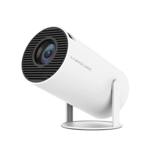 Digital projektor 4K Android 11 Wi-Fi bluetooth 200 ANSI med inbyggd Hi-Fi-högtalare Bärbar projektor på stativ för hemmabio