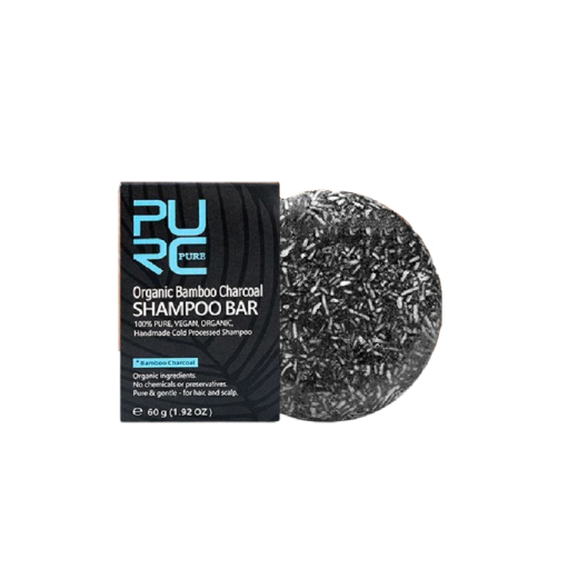 Solid hårschampo Solid shampoo för att täcka grått hår Hårmörkande schampo med svart bambukol 60 g