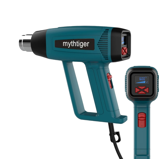 Varmluftspistol med LCD-display 220/240 V 2000 W Varmluftspistol med 4 fästen Svetsanordning 26 x 18 cm
