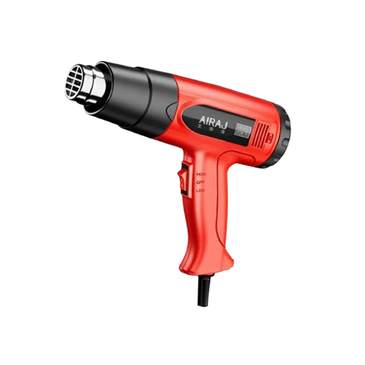 Varmluftspistol med LCD-display 220 V 2500 W Varmluftspistol med 4 fästen Svetsanordning 24 x 18,3 cm