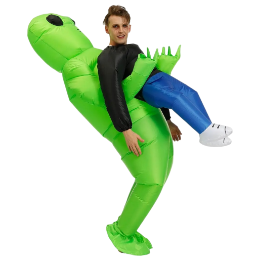 Uppblåsbar utomjordisk kostym för vuxna Alien cosplay karnevalsdräkt Halloween kostym för vuxna
