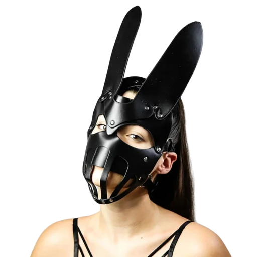 Läder Animal Mask Sexig Läder Mask Cosplay Mask V294