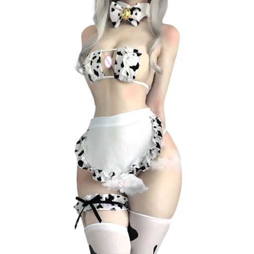 Kodräkt för kvinnor Sexig ko Halloweenkostym Cosplay Sexig ko