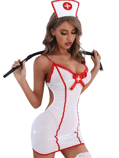 Sjuksköterskedräkt Kvinnors Sjuksköterska Cosplay Kostym Halloween Kostym Sexig Kvinnors Sjuksköterskedräkt