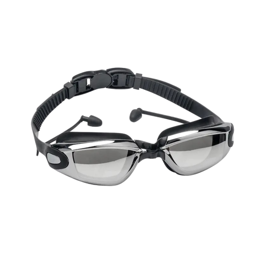Sport simglasögon Vattenglasögon med öronproppar Anti-dimma simglasögon 16 x 4 cm