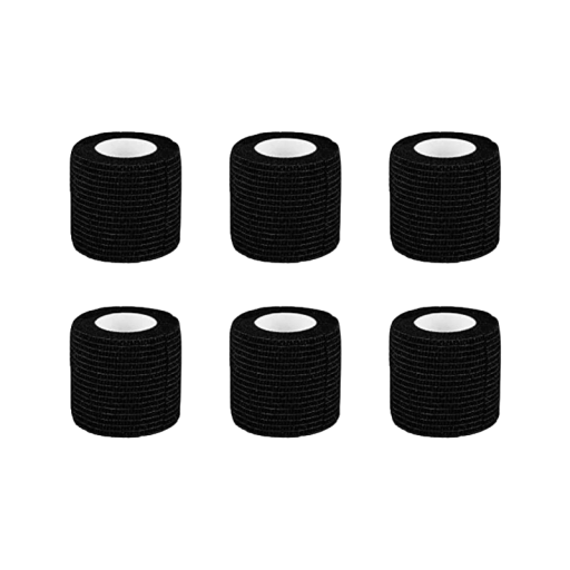 Självhäftande bandage för tatueringsmaskin Tatuering anti-halk bandage Bandagerulle för tatueringsmaskin 4,5 m 6 st.