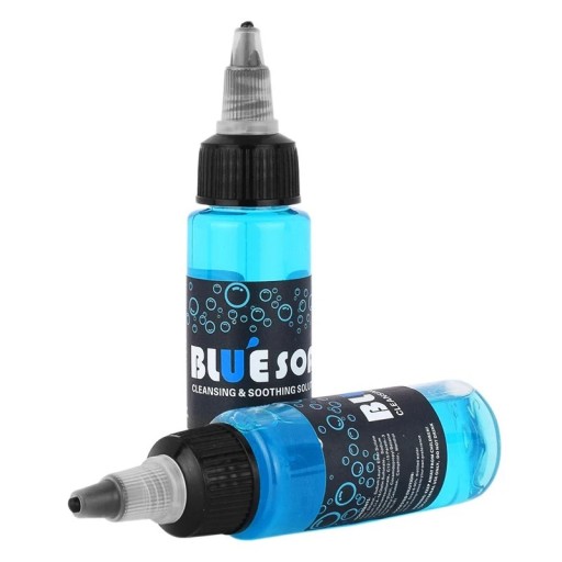 Tatueringsdesinfektionstvål 40 ml Tatueringsrengörings- och lugnande lösning Blå desinfektionstvål