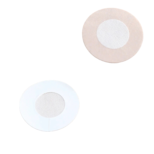 Textila nippelklistermärken i form av en cirkel Engångs nippelklistermärken 50 par 6 cm