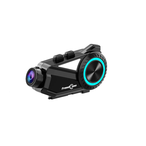 Bluetooth hjälm intercom med 1440p kamera Handsfree för motorcykel Trådlöst headset för motorcykelhjälm