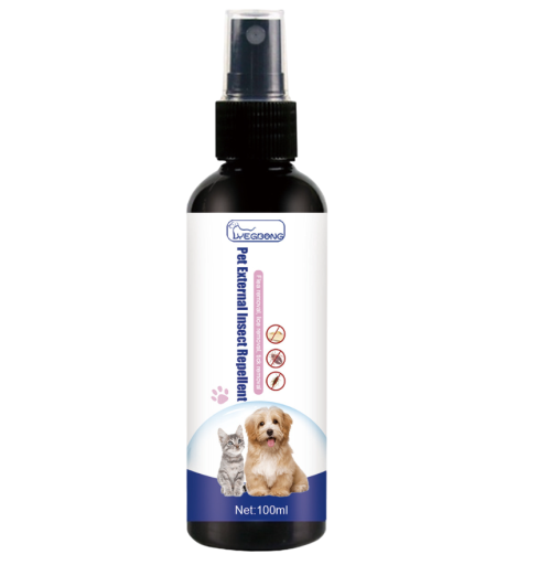 Antiparasitspray för hundar och katter 100 ml Fästing- och loppmedel för husdjur