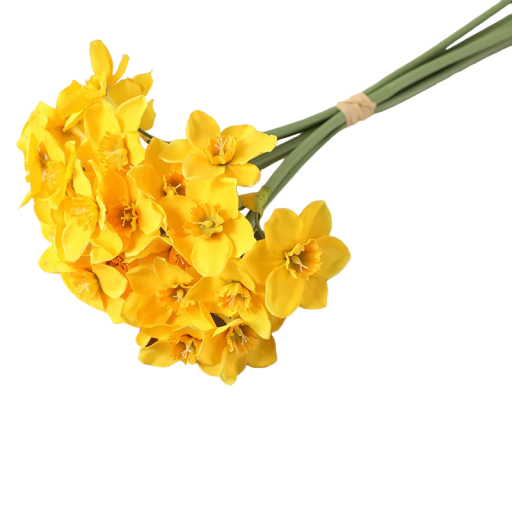 Konstgjord bukett av påskliljor för dekoration 6 st Dekorativa blommor