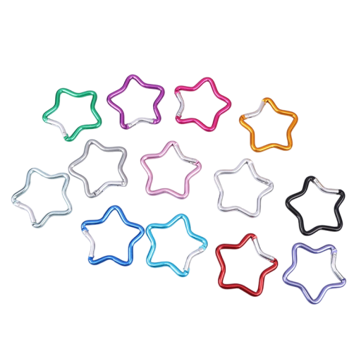 Klätterkarbinhake stjärnform 4,8 x 4,8 cm Karbinhake i rostfritt stål