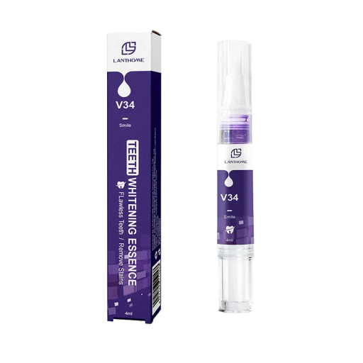 Whitening lila tandkräm V34 Rengörande vård för tänder Mild whitening tandkräm med mentol smak Korrigering av gula tänder färg 3 ml