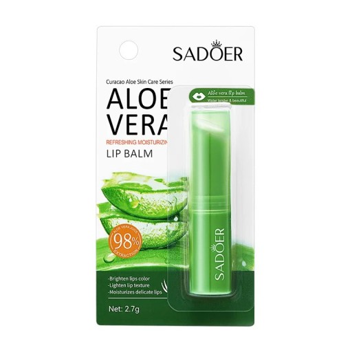Fuktgivande läppbalsam Aloe Vera Näring och regenerering Skydd mot torrhet Mjuka och smidiga läppar Naturlig sammansättning 2,7 g