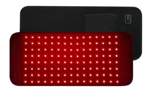 Terapeutisk värmematta 21x45 cm med rött infrarött ljus 660nm 850nm LED Terapi Smärta Muskler Leder Ansikte Kropp Bärbar