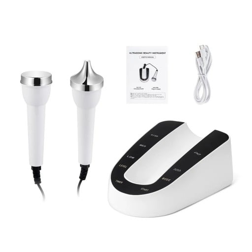Ultrasonic Beauty Skin Device High Frequency Massager Face Lifting SPA Ultraljudsterapi för ansikte och ögon Professionell vård
