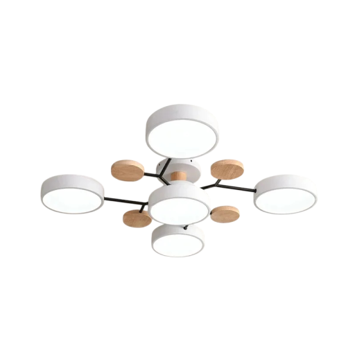 LED-taklampa med 5 chip-lampor Varmvitt ljus 40W Modern ljuskrona Belysning 3600 lm Inomhusljus 14x79 cm Täckning 10-15 m²